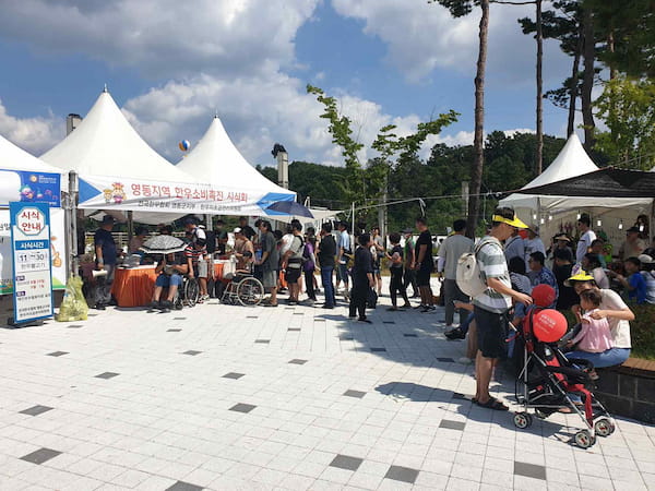 영동포도축제 한우 한돈 시식회